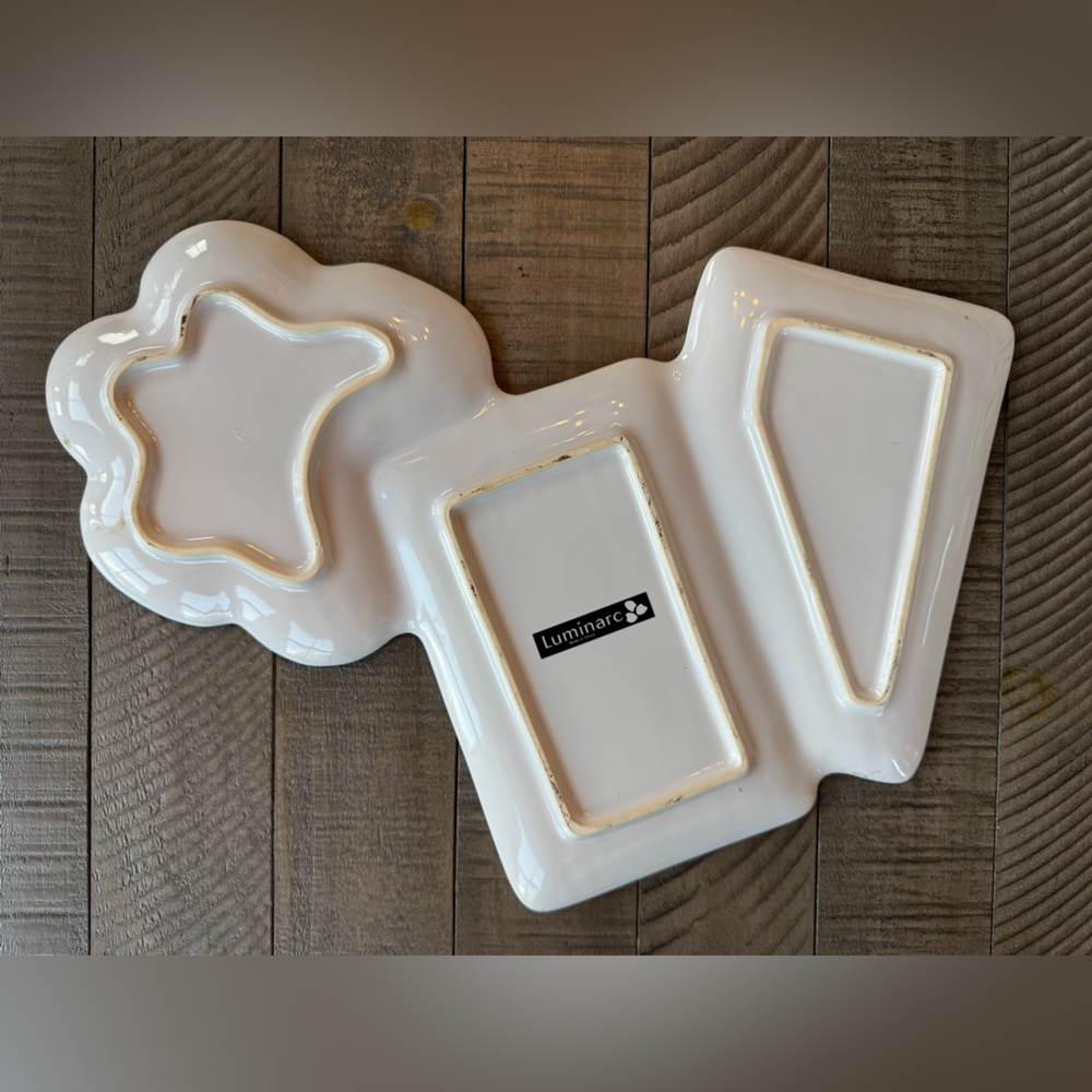 Luminarc Casino Night Blackjack Divided Serving Tray. Perfect For Game Night! - Picture 6 of 9